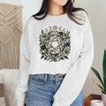 Floral Pentagram & Moon Phases graphic sweatshirt featuring Witchy Botanical