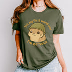 It’s My First World War, I’m Nervous graphic shirt featuring Nervous Hamster Meme
