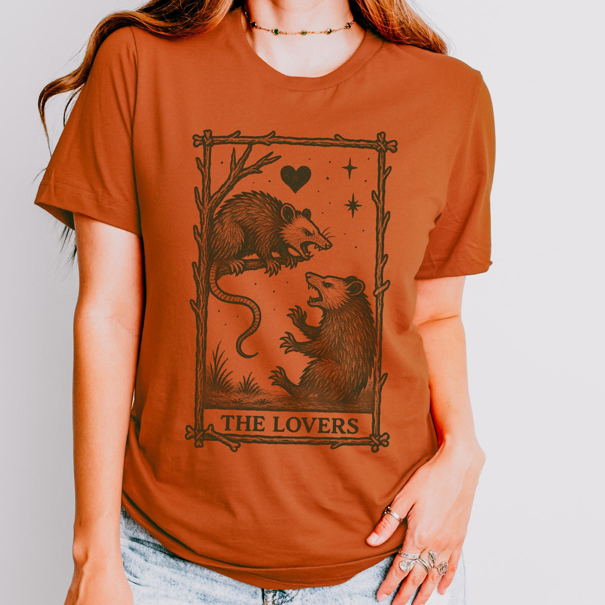 Additional photo of The Lovers Possum Tarot T-shirt