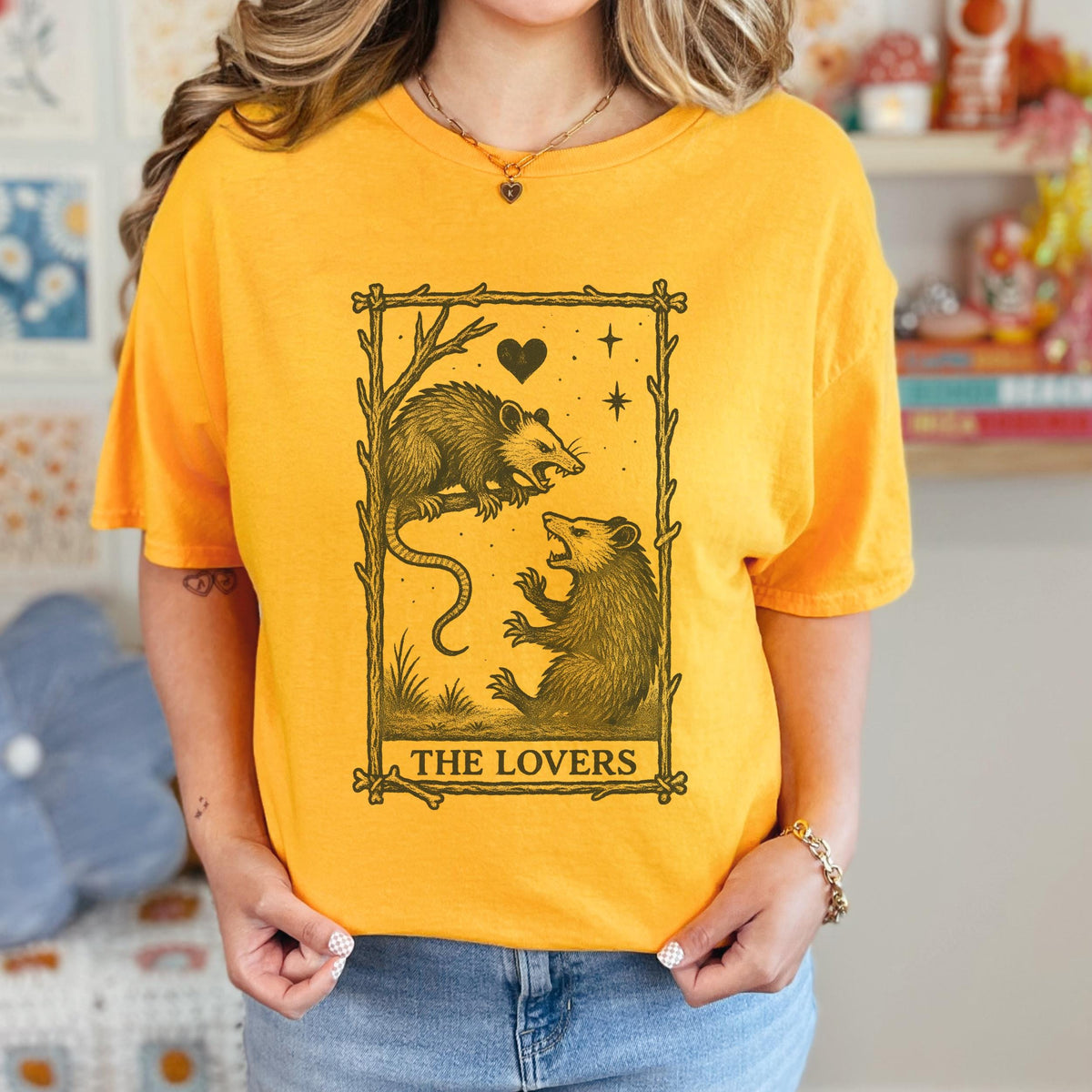 Additional photo of The Lovers Possum Tarot T-shirt