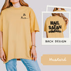 Product photo of Be Nice — Hail Satan T-shirt