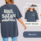 Additional photo of Be Nice — Hail Satan T-shirt