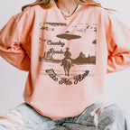 Additional photo of Country Roads UFO Cowboy sweatshirt