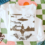 Additional photo of Country Roads UFO Cowboy sweatshirt