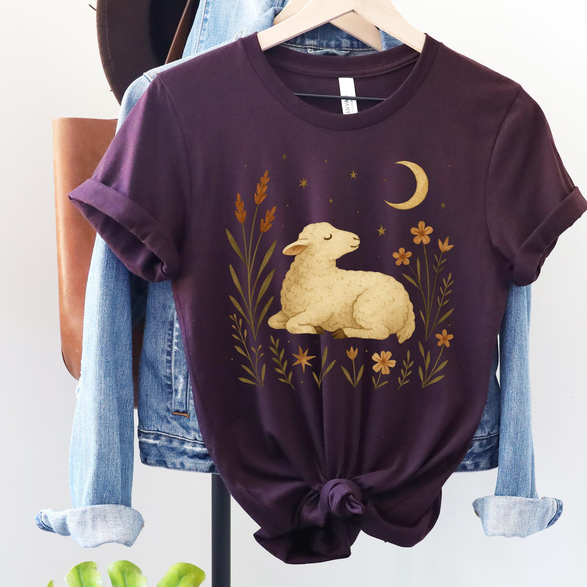 Additional photo of Moonlit Lamb & Wildflowers T-shirt