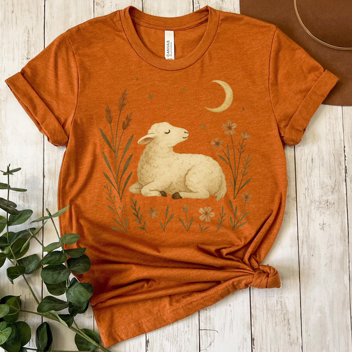 Additional photo of Moonlit Lamb & Wildflowers T-shirt