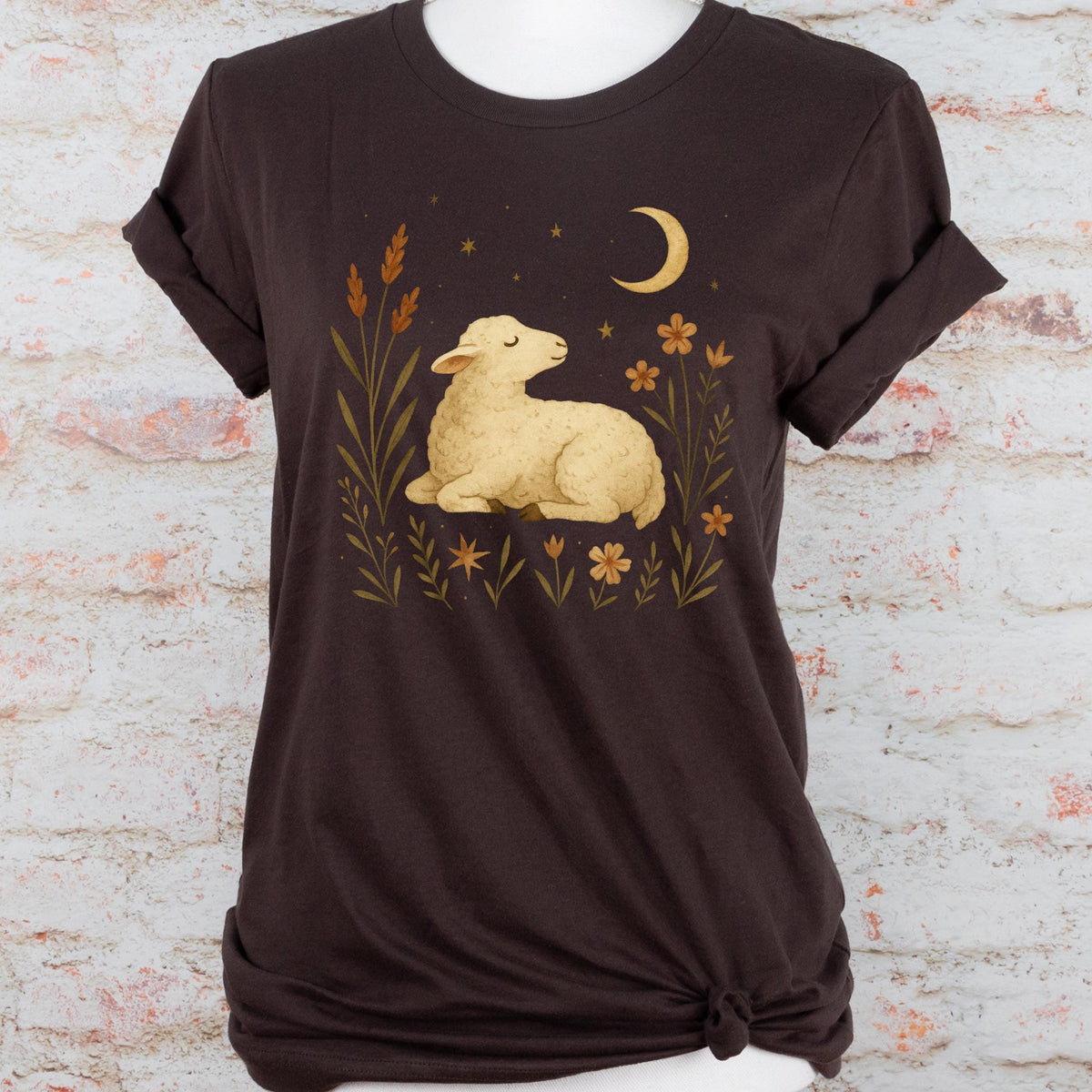 Additional photo of Moonlit Lamb & Wildflowers T-shirt