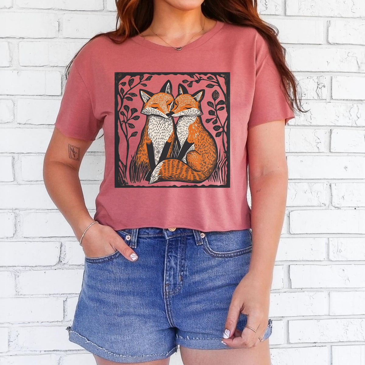 Additional photo of Foxes in Love T-shirt