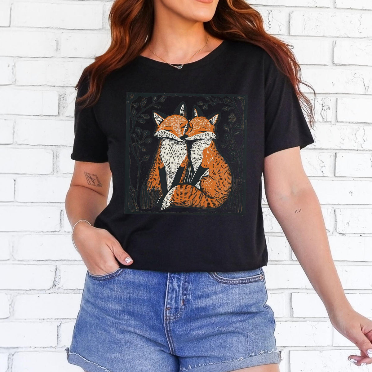 Additional photo of Foxes in Love T-shirt