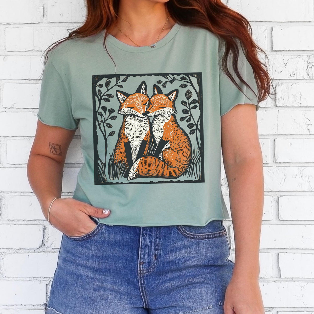 Additional photo of Foxes in Love T-shirt