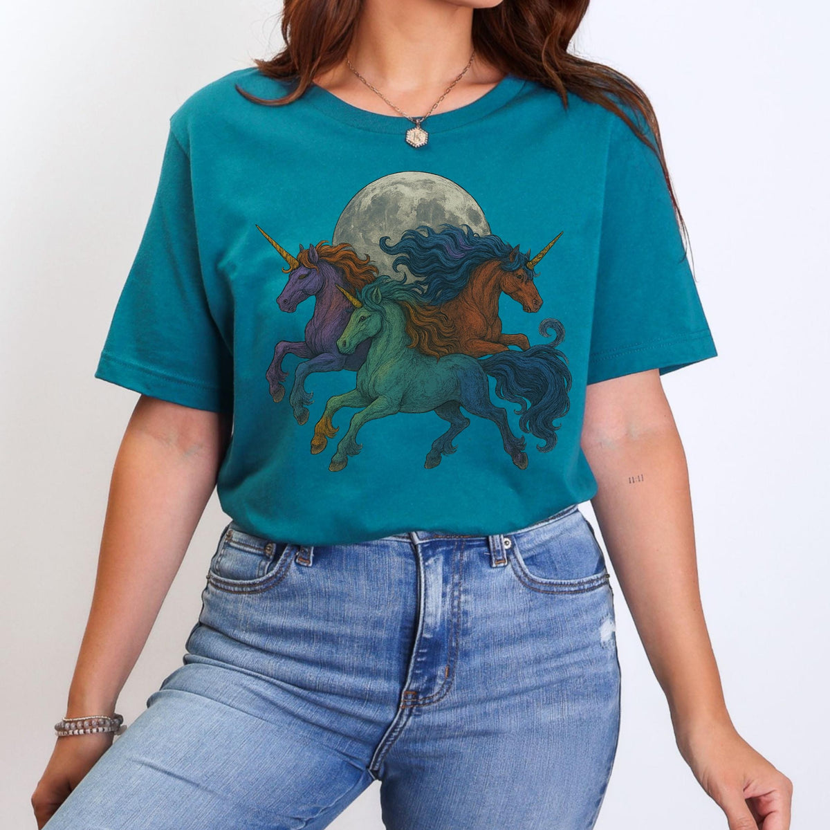 Product photo of Moonlit Unicorn Herd T-shirt