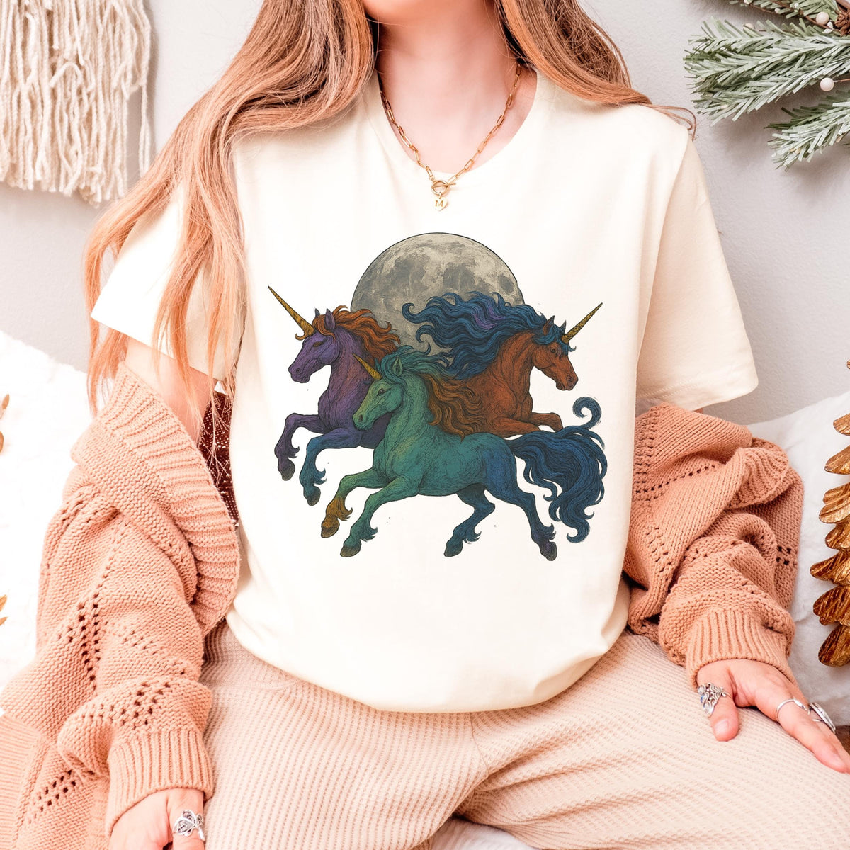 Additional photo of Moonlit Unicorn Herd T-shirt
