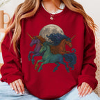 Additional photo of Moonlit Unicorn Herd sweatshirt