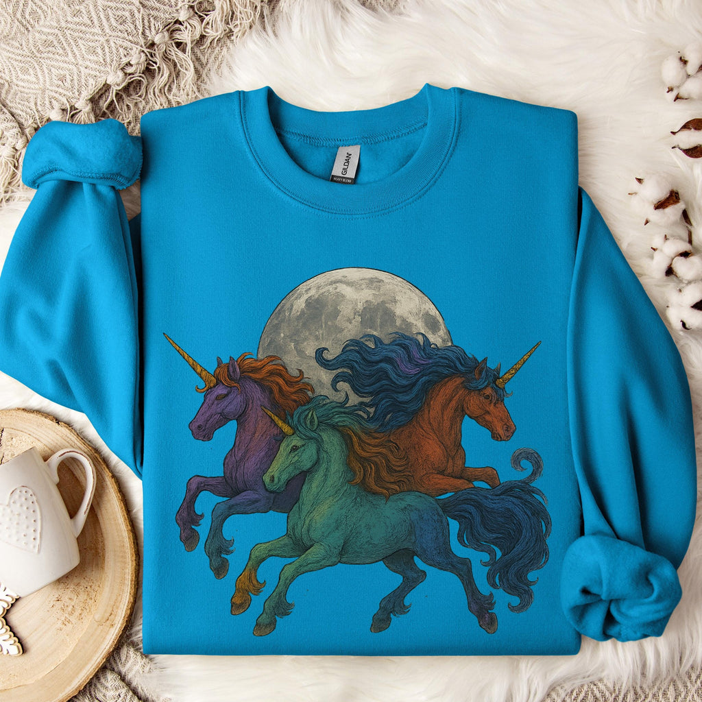 Additional photo of Moonlit Unicorn Herd sweatshirt