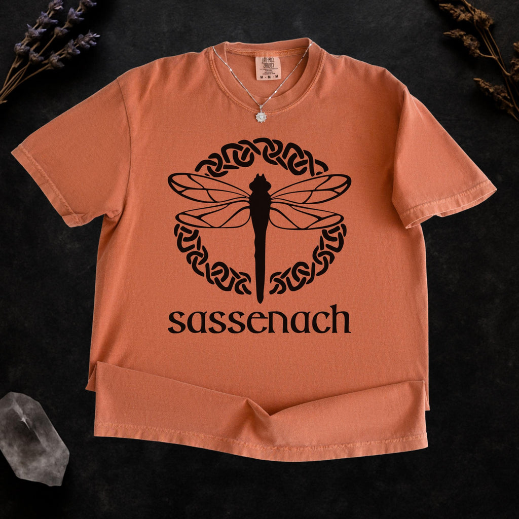 Product photo of Sassenach Dragonfly — Celtic Graphic T-shirt