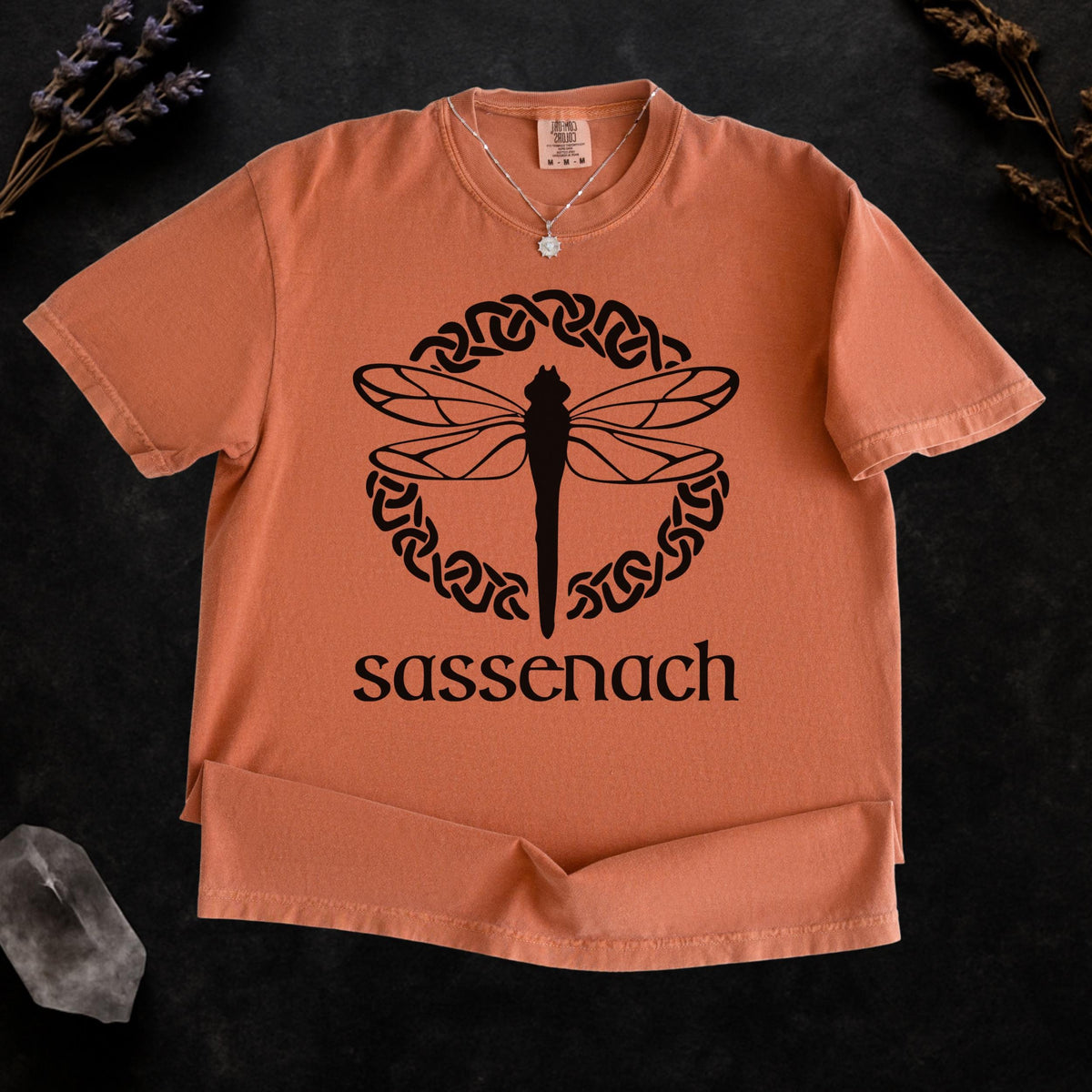 Product photo of Sassenach Dragonfly — Celtic Graphic T-shirt