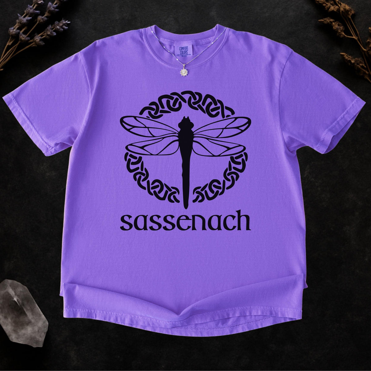 Additional photo of Sassenach Dragonfly — Celtic Graphic T-shirt