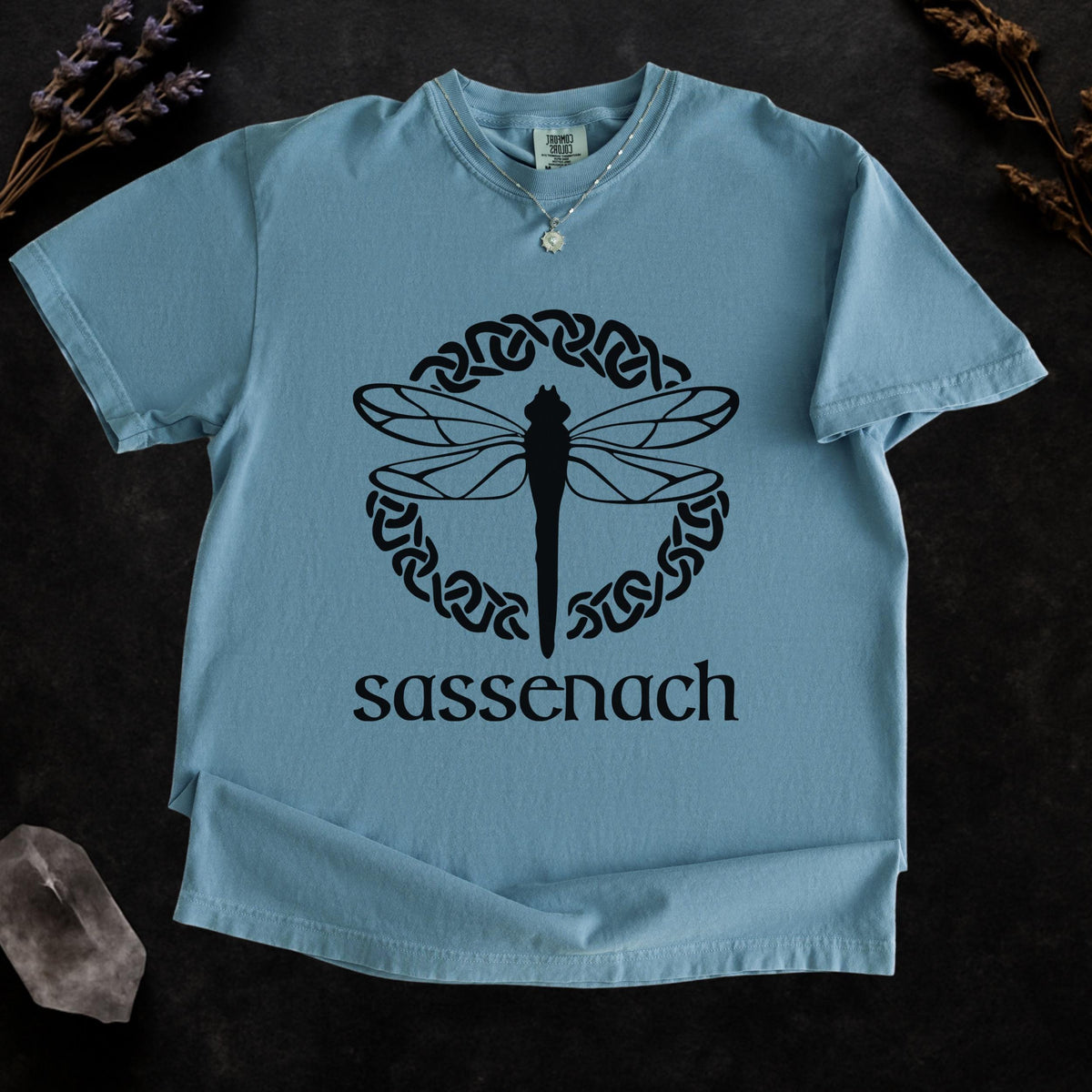 Additional photo of Sassenach Dragonfly — Celtic Graphic T-shirt