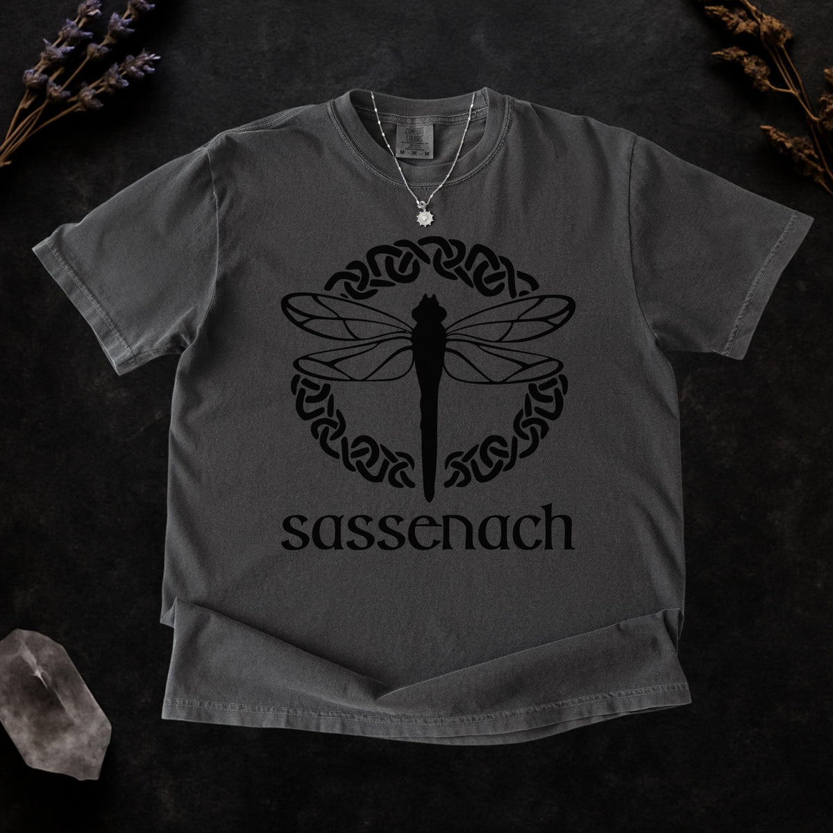Additional photo of Sassenach Dragonfly — Celtic Graphic T-shirt