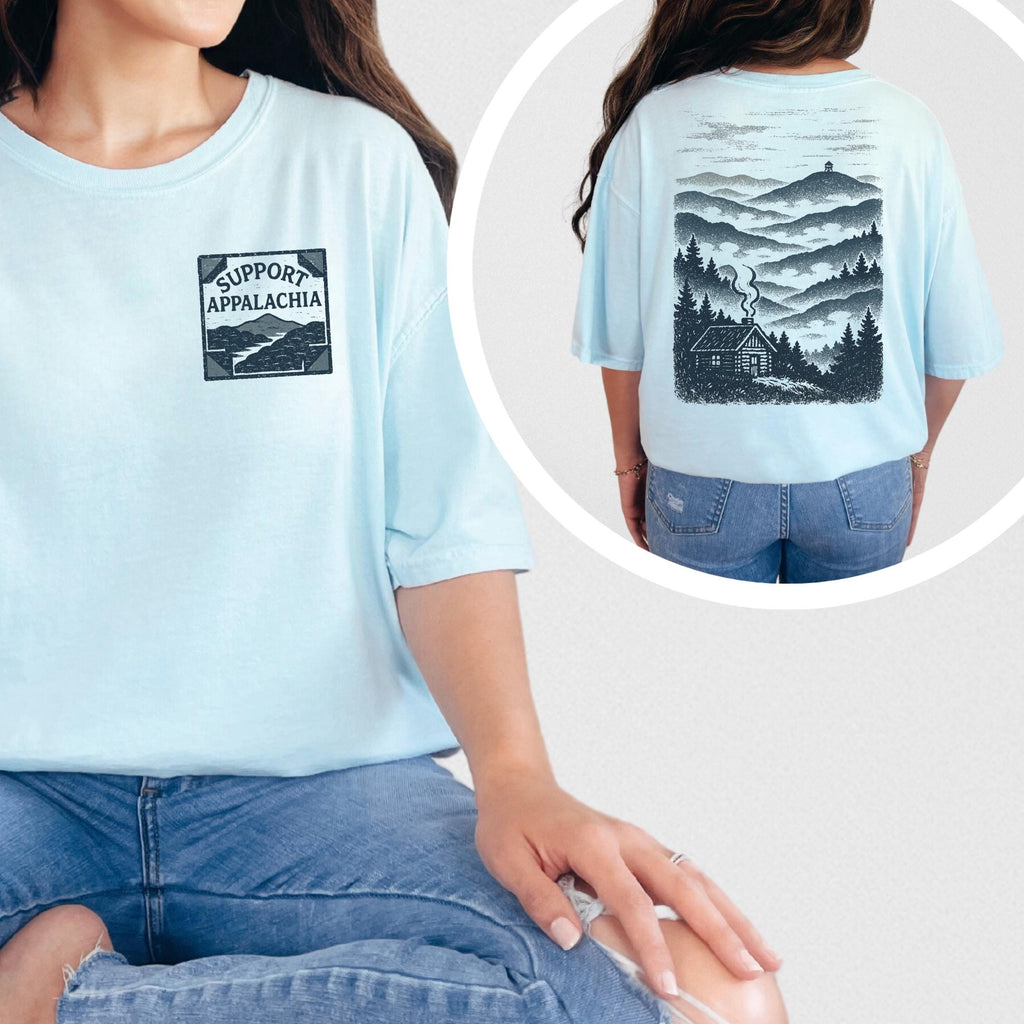 Product photo of Support Appalachia — Mountain Cabin Graphic T-shirt