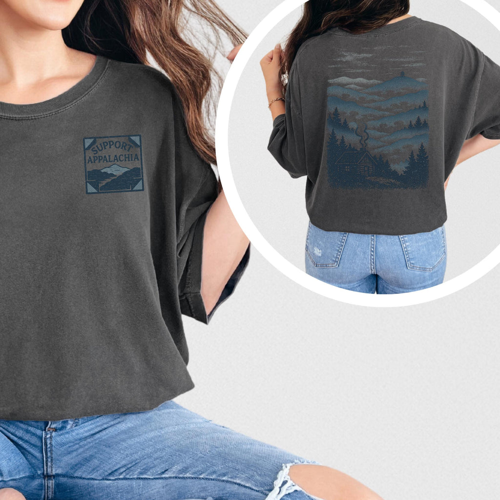 Additional photo of Support Appalachia — Mountain Cabin Graphic T-shirt