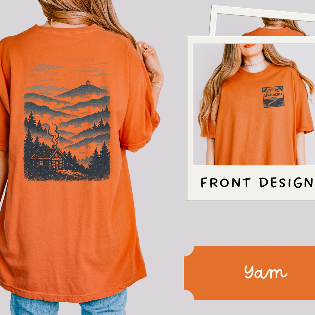 Additional photo of Support Appalachia — Mountain Cabin Graphic T-shirt