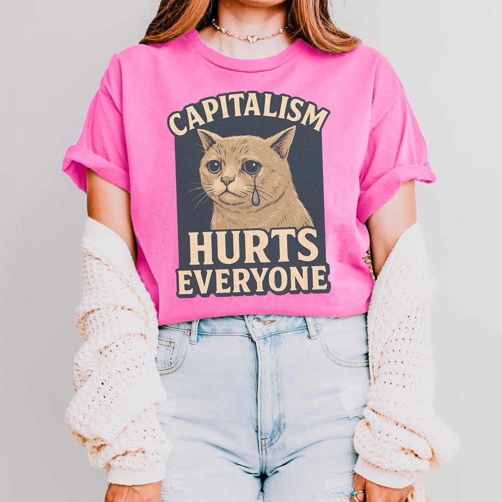 Additional photo of Capitalism Hurts Everyone T-shirt