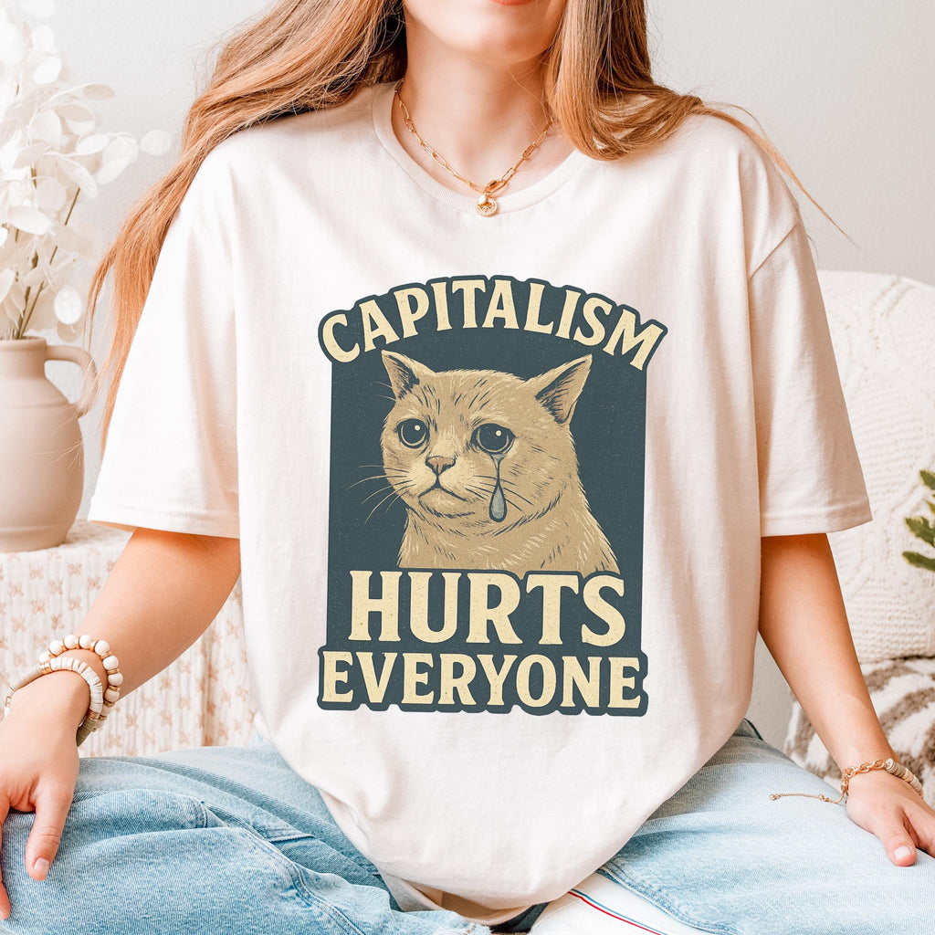 Additional photo of Capitalism Hurts Everyone T-shirt