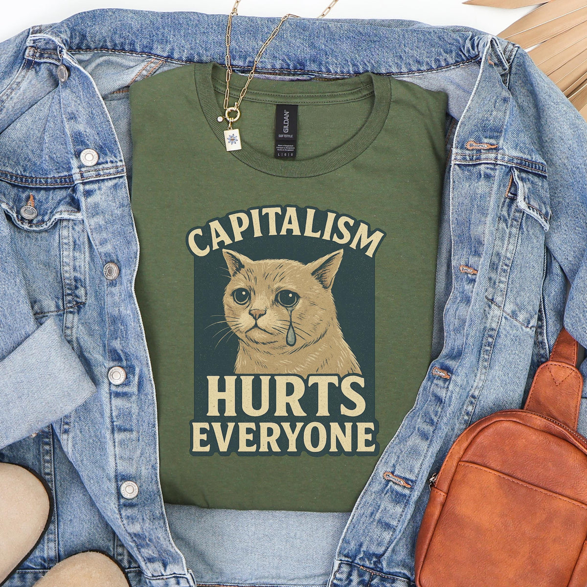 Additional photo of Capitalism Hurts Everyone T-shirt