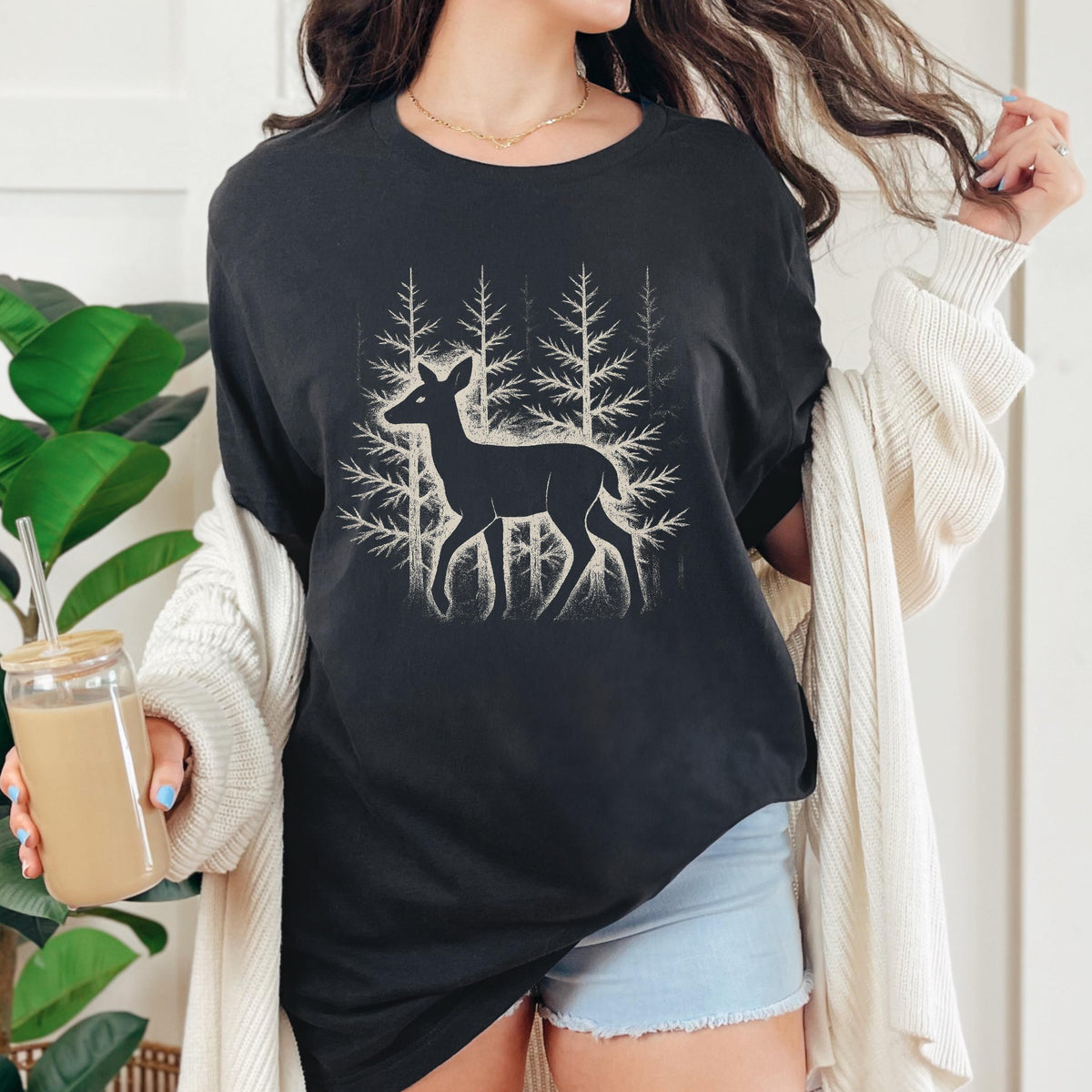 Additional photo of Forest Deer Graphic T-shirt