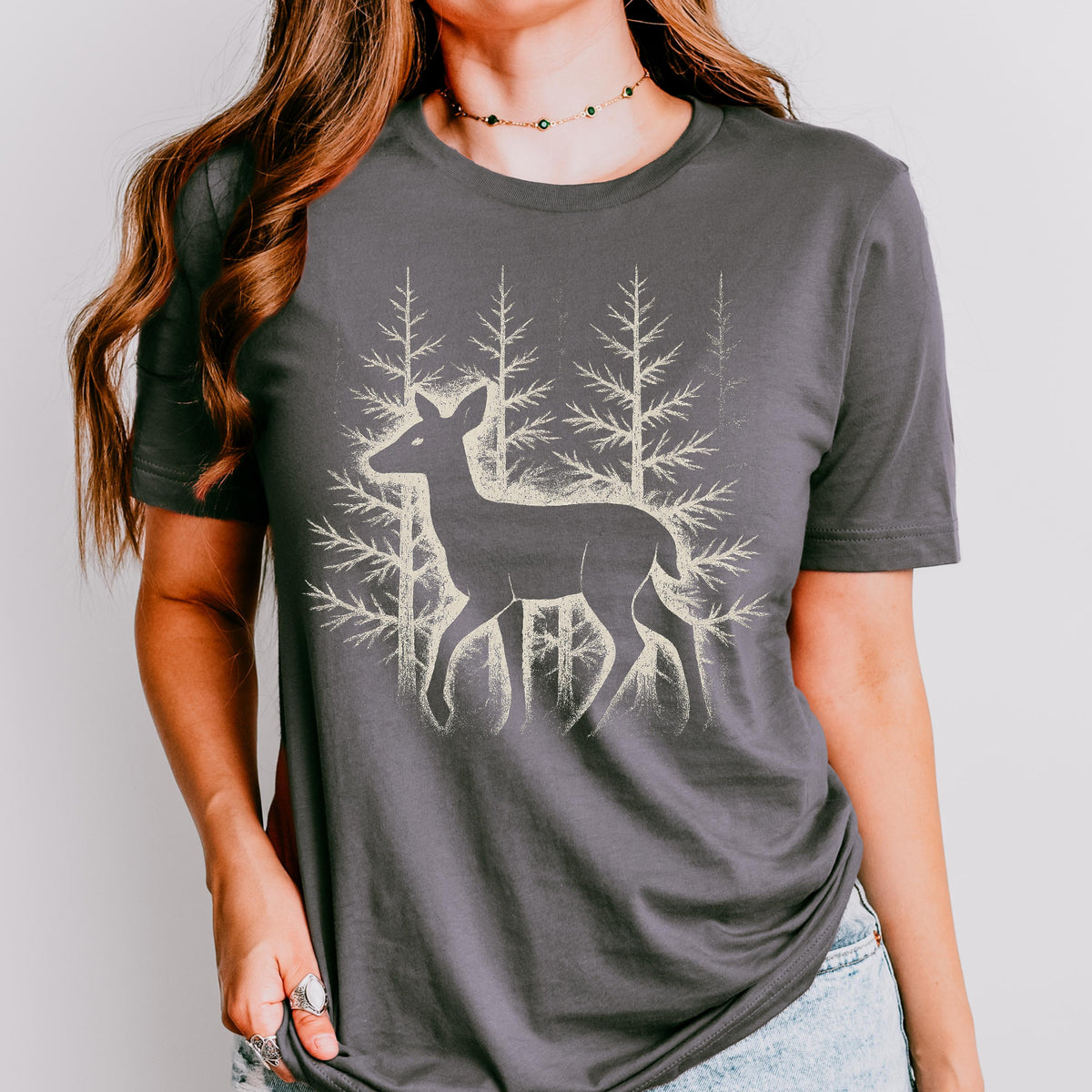 Additional photo of Forest Deer Graphic T-shirt
