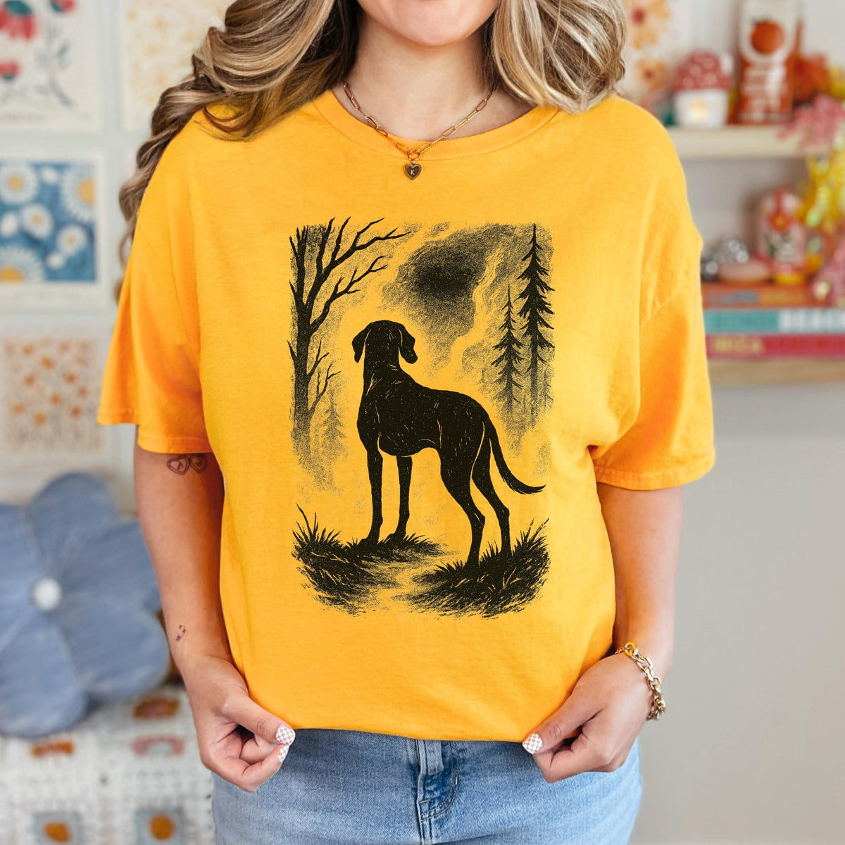 Additional photo of Hound Dog in the Woods T-shirt