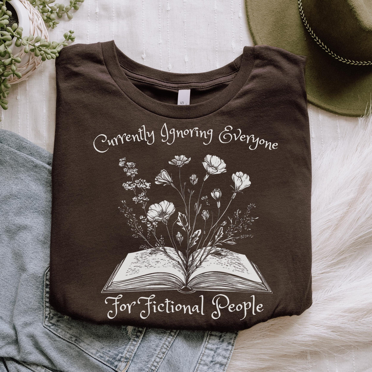 Additional photo of Currently Ignoring Everyone for Fictional People T-shirt