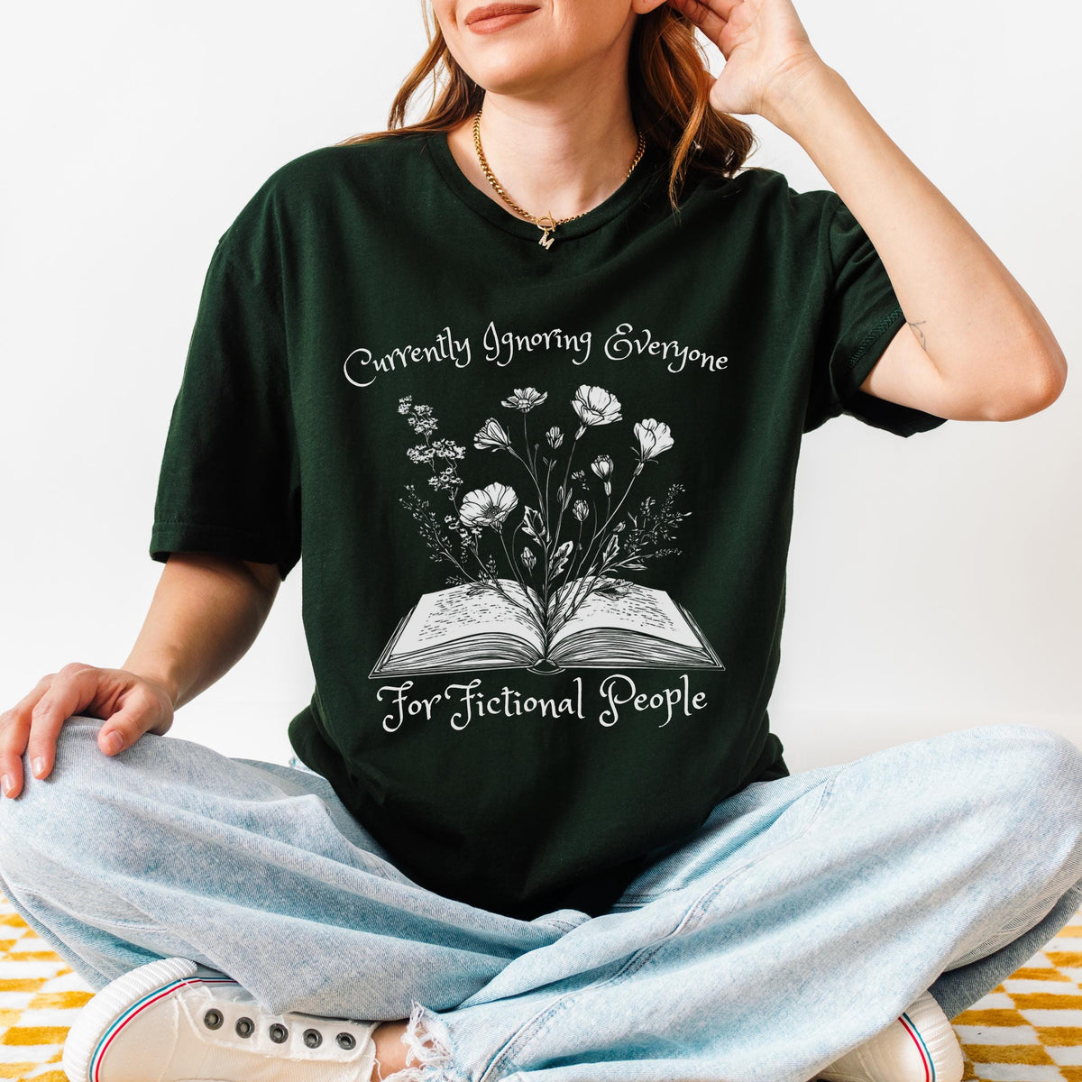 Additional photo of Currently Ignoring Everyone for Fictional People T-shirt
