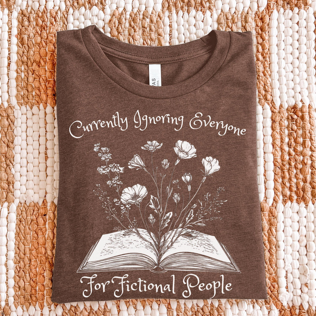 Additional photo of Currently Ignoring Everyone for Fictional People T-shirt