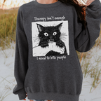 Additional photo of Therapy Isn’t Enough I Need to Bite People sweatshirt