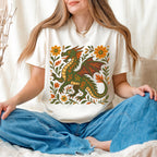 Product photo of Folk Art Dragon Graphic T-shirt