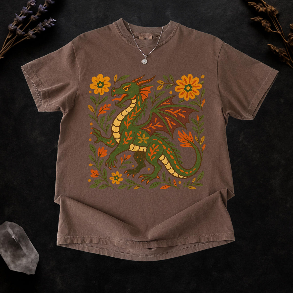 Additional photo of Folk Art Dragon Graphic T-shirt