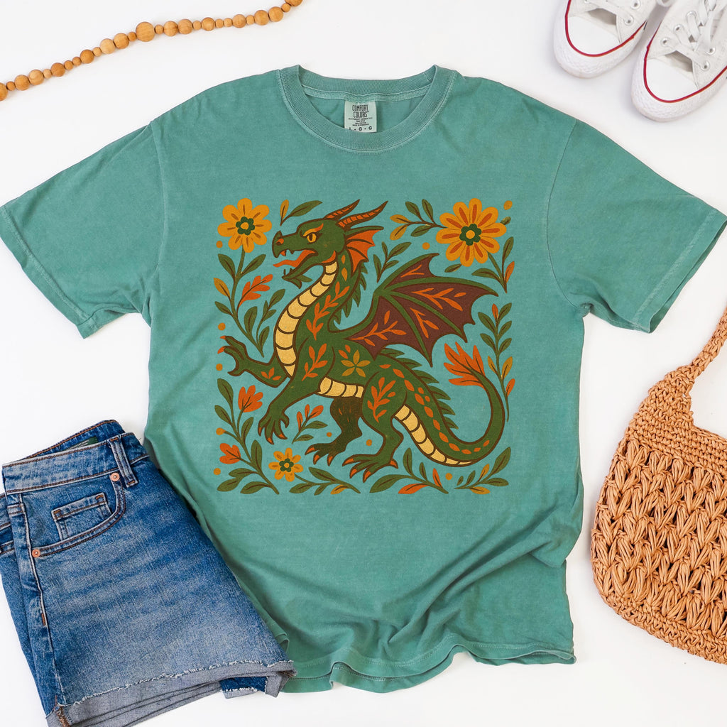 Additional photo of Folk Art Dragon Graphic T-shirt