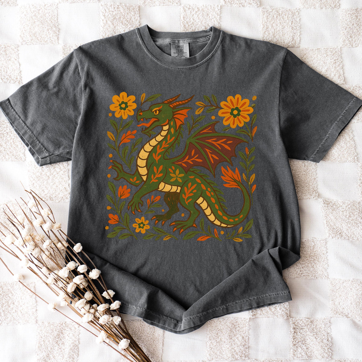 Additional photo of Folk Art Dragon Graphic T-shirt