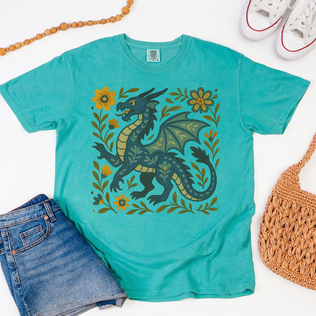 Additional photo of Folk Art Dragon Graphic T-shirt