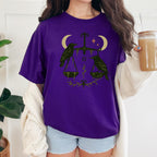 Additional photo of Libra Zodiac Ravens & Scales Graphic T-shirt