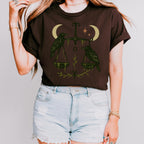 Additional photo of Libra Zodiac Ravens & Scales Graphic T-shirt