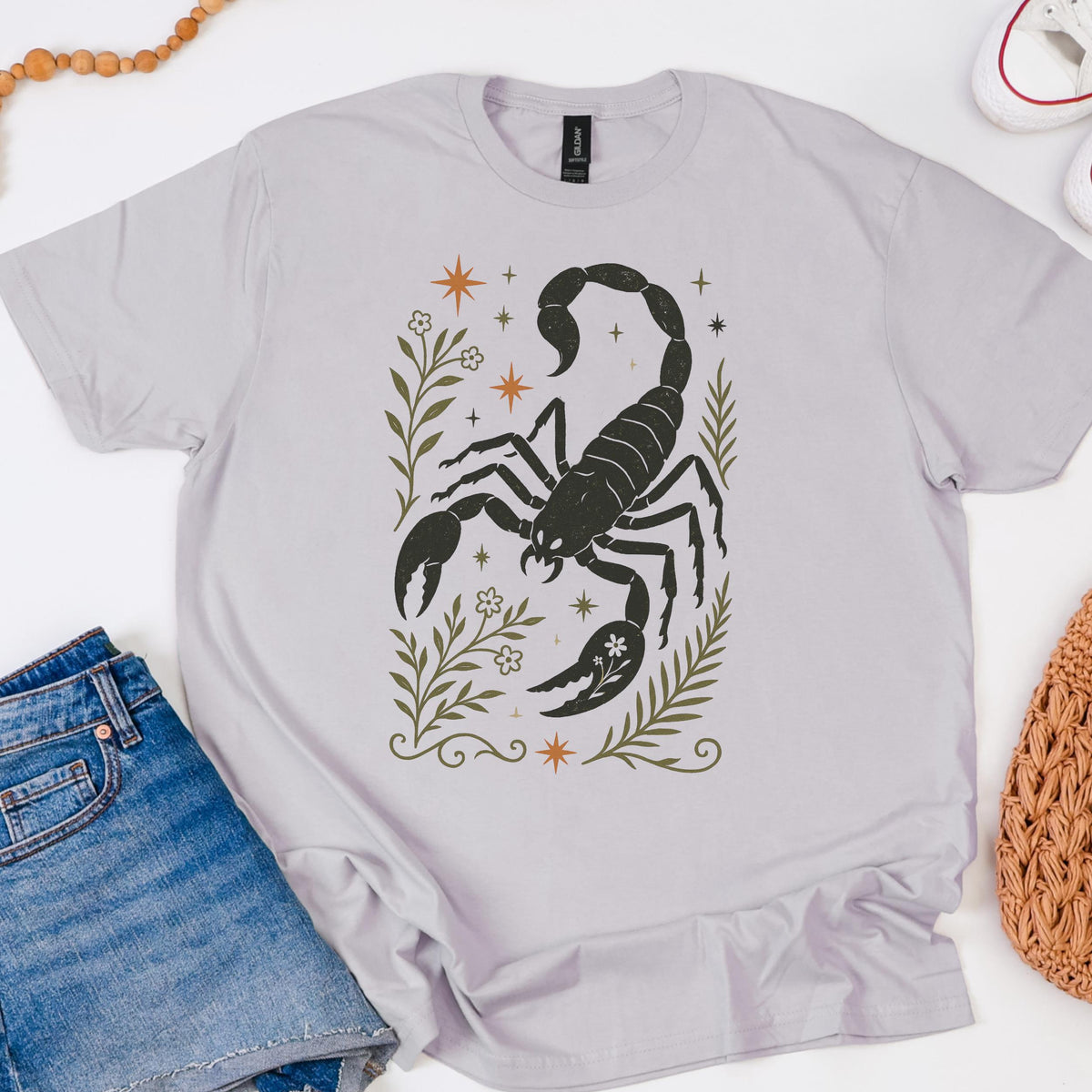 Additional photo of Scorpio Zodiac Scorpion Graphic T-shirt