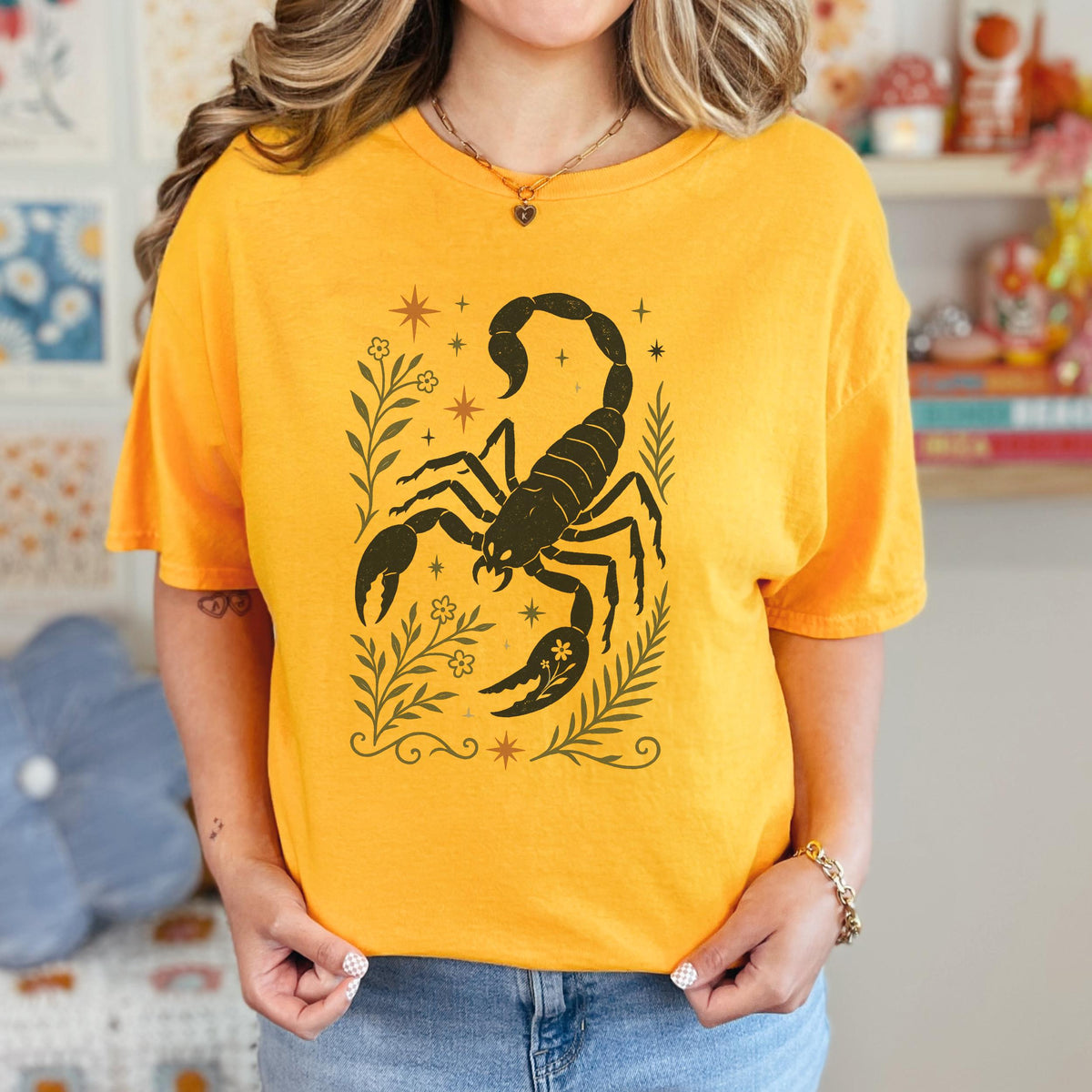 Additional photo of Scorpio Zodiac Scorpion Graphic T-shirt