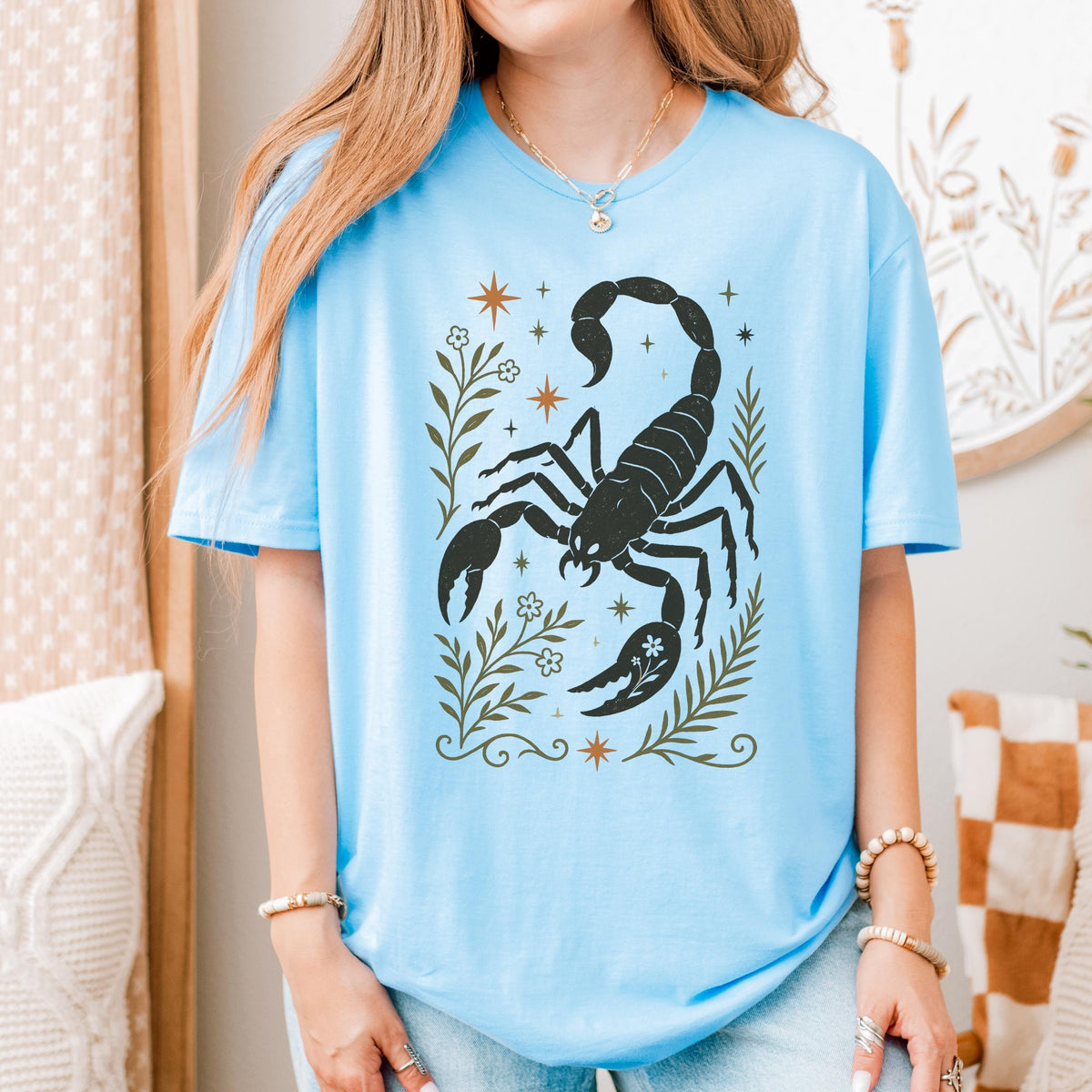 Additional photo of Scorpio Zodiac Scorpion Graphic T-shirt