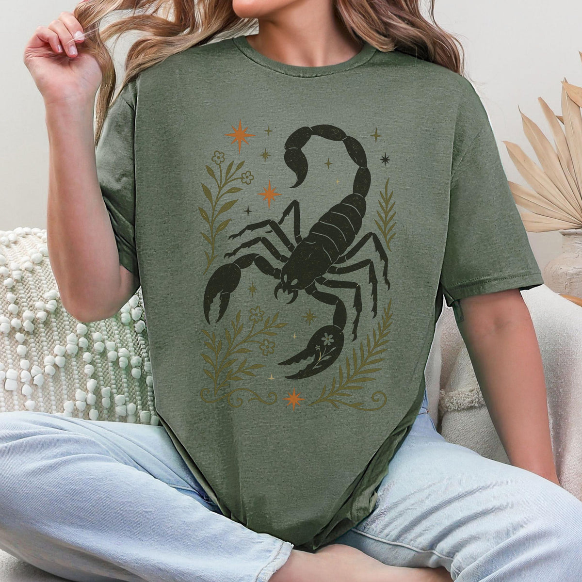 Additional photo of Scorpio Zodiac Scorpion Graphic T-shirt