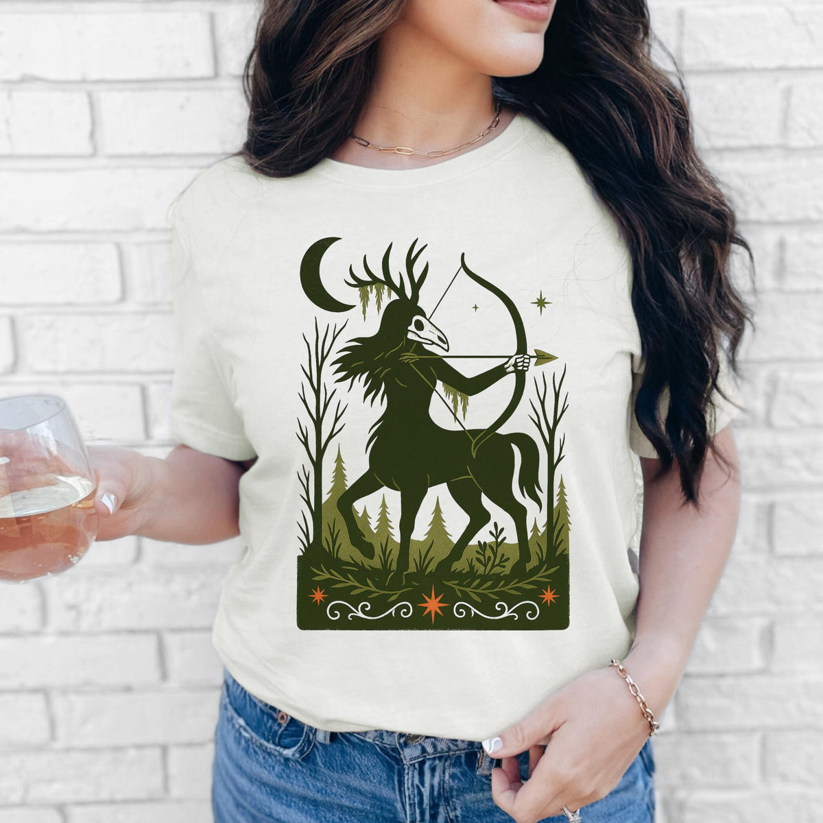 Product photo of Sagittarius Zodiac Archer Graphic T-shirt