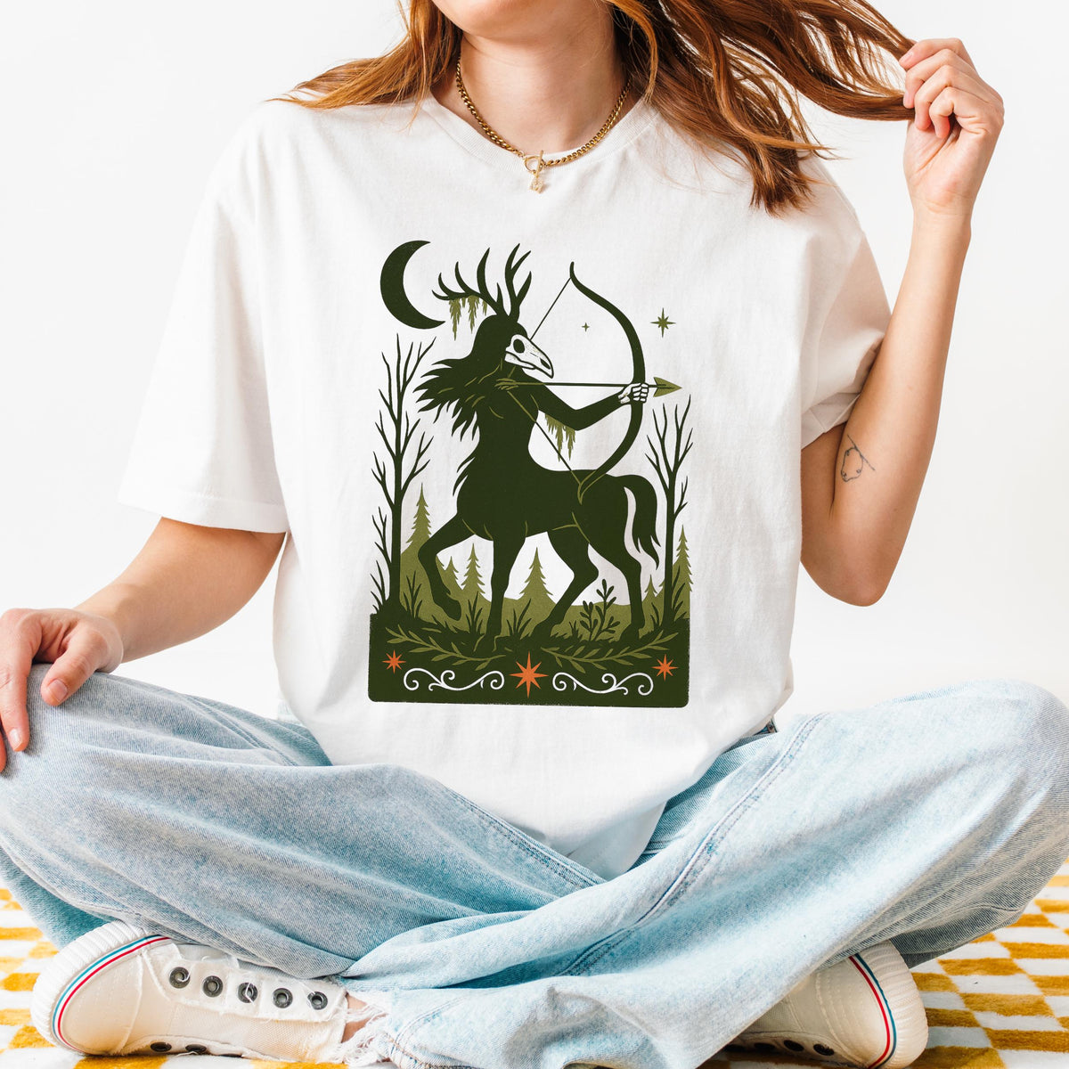 Additional photo of Sagittarius Zodiac Archer Graphic T-shirt