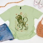 Additional photo of Leo Zodiac Skeleton Lion Graphic T-shirt